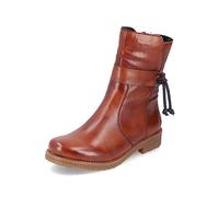 Winterstiefelette RIEKER, Damen, Gr. 37, rot (rotbraun), Lederimitat, Schuhe Winterstiefelette, mit Zierkordel (40593564-37) rotbraun