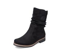 Winterstiefelette RIEKER Gr. 39, schwarz Damen Schuhe Reißverschlussstiefeletten mit gerafftem Schaft (96411838-39)