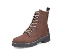 Schnürstiefelette RIEKER, Damen, Gr. 37, braun (cognac), Lederimitat, klassisch, Schuhe, Schnürboots, Plateauboots, Profilsohle, mit Innenreißverschluss (33989444-37) cognac