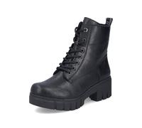 Rieker Damen Biker Boots Schwarz, Damen, Größe: 37, Material: Kunstleder/Textil