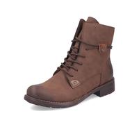 Rieker Damen Schnürstiefeletten 79442-24 Lederimitat Braun (sherry/mogano) Gr. 41