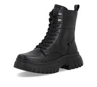 Schnürstiefelette RIEKER "Rieker Stiefelette Glattleder", Damen, Gr. 41, schwarz, Glattleder, casual, Schuhe (15419412-41) schwarz