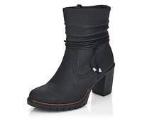 Rieker Schlupf/Reißverschlussstiefelette Warmfutter für Damen, schwarz, Größe 38 EU