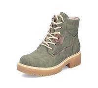 Winterstiefelette RIEKER, Damen, Gr. 37, grün (khaki), Nubuklederimitat, unifarben, modisch, Schuhe, Winterboots, Schnürboots mit wasserabweisender riekerTEX-Membran (96730331-37) khaki