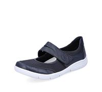 Rieker Damen Kletthalbschuhe L7452, Frauen Halbschuhe,lose Einlage,Freizeitschuhe,Klettverschluss,Klettschuhe,Strassenschuhe,blau (14),38 EU / 5 UK