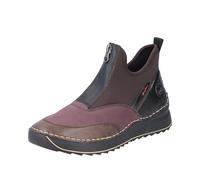 Slip-On Sneaker RIEKER Gr. 38, lila (dunkelbraun, beere) Damen Schuhe (14278223-38) dunkelbraun, beere