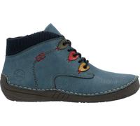 Schnürboots RIEKER, Damen, Gr. 42, blau (royalblau, dunkelblau), Lederimitat, Textil, kontrastfarbene Details, Basic, Schuhe, Stiefelette, Casualboots, High Top Sneaker mit Innenreißverschluss (566084