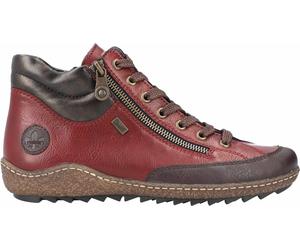 Rieker Damen Kurzstiefel Rot, Damen, Größe: 42, Material: Kunstleder/Textil