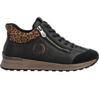 Rieker Damen-Schnürstiefelette Schwarz-Braun 43