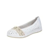 Rieker Damen L3062 Ballerina, Weiss, 43 EU