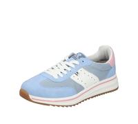 Sneaker RIEKER, Damen, Gr. 39, hellblau multi, Lederimitat, Schuhe Sneaker, Schnürschuh, Halbschuh, Freizeitsneaker mit Kontrastbesätze (30529021-39) hellblau multi