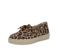 Bootsschuh RIEKER, Damen, Gr. 36, leo, Lederimitat, animal-print, Schuhe Bootsschuh, Schnürer, Mokassin, Halbschuh im Leo-Look (95830668-36) leo