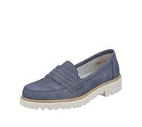 Rieker Damen Loafer 54855-10 blau Gr. 38