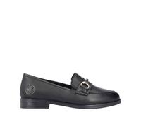 Rieker Damen Loafer Schwarz, Damen, Größe: 38, Material: Glattleder/Textil