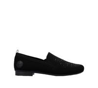 Rieker Damen Loafer Schwarz, Damen, Größe: 38, Material: Textil