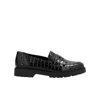 Rieker Damen Loafer Schwarz, Damen, Größe: 39, Material: Lederimitat/Textil