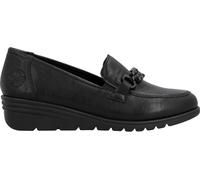 Rieker Damen Loafer Schwarz, Damen, Größe: 41, Material: Kunstleder/Textil