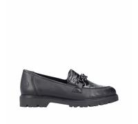 Rieker Damen Loafer Schwarz, Damen, Größe: 43, Material: Glattleder/Leder