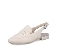 Slingsandale RIEKER, Damen, Gr. 41, creme, Lederimitat, unifarben, Schuhe, Sabot, Sommerschuh, Blockabsatz, mit verstellbarem Riemchen (93338027-41) creme