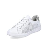 Rieker Damen Low-Top Sneaker 45606, Frauen Halbschuhe, lose Einlage,Turnschuhe,Laufschuhe,straßenschuhe,Strassenschuhe,Weiss (80),37 EU / 4 UK