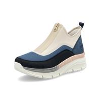 Rieker Damen Low-Top Sneaker 48053, Frauen Halbschuhe, lose Einlage,straßenschuhe,Strassenschuhe,Sportschuhe,blau Kombi (14),41 EU / 7.5 UK