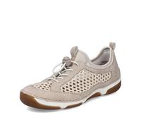 Rieker Damen Low-Top Sneaker 55960, Frauen Halbschuhe,straßenschuhe,Strassenschuhe,Sportschuhe,Freizeitschuhe,Turnschuhe,beige (60),40 EU / 6.5 UK