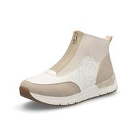 Rieker Keilsneaker Damen 58959 Lederimitat/Textil Reißverschluss lose Einlage Beige 38