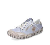 Rieker Damen Low-Top Sneaker L0314, Frauen Halbschuhe,Strassenschuhe,Sportschuhe,Freizeitschuhe,Turnschuhe,Laufschuhe,Weiss Kombi (43),37 EU / 4 UK