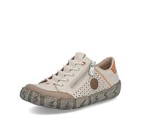 Rieker Damen Low-Top Sneaker L0355, Frauen Halbschuhe,Freizeitschuhe,Turnschuhe,Laufschuhe,straßenschuhe,Strassenschuhe,beige (61),38 EU / 5 UK