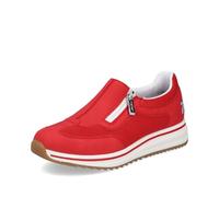 Rieker Damen Low-Top Sneaker L5854, Frauen Halbschuhe, lose Einlage,Turnschuhe,Laufschuhe,straßenschuhe,Strassenschuhe,rot (33),37 EU / 4 UK