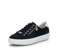 Rieker Damen Low-Top Sneaker L59L1, Frauen Halbschuhe,Freizeitschuhe,Turnschuhe,Laufschuhe,straßenschuhe,Strassenschuhe,blau (15),38 EU / 5 UK