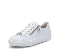 Rieker Damen Low-Top Sneaker L59L1, Frauen Halbschuhe,Freizeitschuhe,Turnschuhe,Laufschuhe,straßenschuhe,Strassenschuhe,Weiss (83),38 EU / 5 UK
