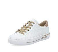 Rieker Damen Low-Top Sneaker L88W2, Frauen Halbschuhe,straßenschuhe,Strassenschuhe,Sportschuhe,Freizeitschuhe,Turnschuhe,Weiss (80),42 EU / 8 UK