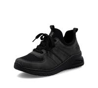 Slip-On Sneaker RIEKER, Damen, Gr. 36, grau (anthrazit, schwarz), Lederimitat, Textil, Schuhe, Schlupfschuh, Halbschuh, Freizeitsneaker, weiche MemoSoft-Innensohle (95094703-36) anthrazit, schwarz