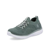 Rieker Damen Low-Top Sneaker M5074, Frauen Halbschuhe,Sportschuhe,Freizeitschuhe,Turnschuhe,Laufschuhe,straßenschuhe,grün (52),37 EU / 4 UK