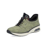 Slip-On Sneaker RIEKER Gr. 36, schwarz (khaki, schwarz) Damen Schuhe (29032156-36) khaki, schwarz