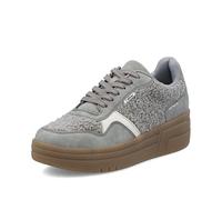 Rieker Plateausneaker 21441512 – Lederimitat/Textil, mit weichem Schaftrand, Weiß – Gr. 40