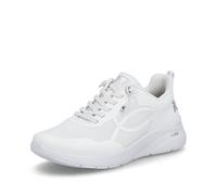 Slip-On Sneaker RIEKER, Damen, Gr. 40, weiß, Textil, Basic, Schuhe, Schlupfschuh, Halbschuh, Freizeitsneaker mit Gummizug (34157264-40) weiß