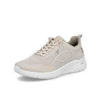 Rieker Damen Low-Top Sneaker M8551, Frauen Halbschuhe, lose Einlage,Turnschuhe,Laufschuhe,straßenschuhe,Strassenschuhe,beige (60),43 EU / 9 UK