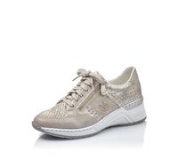 Rieker Damen Low-Top Sneaker N4327, Frauen Halbschuhe, lose Einlage,Strassenschuhe,Freizeitschuhe,Turnschuhe,Laufschuhe,metallic (80),41 EU / 7.5 UK