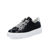 Sneaker RIEKER Gr. 41, schwarz Damen Schuhe Sneaker mit trendigen Schnürsenkeln (69457310-41)