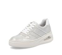 Rieker Damen Low-Top Sneaker N6402, Frauen Halbschuhe,Turnschuhe,Laufschuhe,straßenschuhe,Strassenschuhe,Silber/Platin (40),37 EU / 4 UK