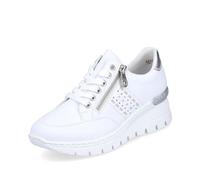 Rieker Damen Keil-Halbschuh N8321 Weiß, lose Einlage, Größe 41 EU