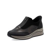 Rieker Damen Halbschuhe N9553-25, Low-Top Sneaker, lose Einlage, schwarz/antik, EU 39