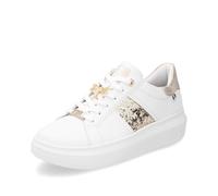 Rieker Damen Low-Top Sneaker W1202, Frauen Halbschuhe, lose Einlage,Turnschuhe,Laufschuhe,straßenschuhe,Sportschuhe,Weiss Kombi (82),39 EU / 6 UK