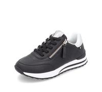 Rieker Damen Sneaker W2402 - Low-Top, lose Einlage, Schwarz - Gr. 37 EU / 4 UK