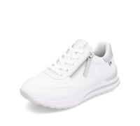 Rieker Damen Low-Top Sneaker W2402, Frauen Halbschuhe, lose Einlage,Sportschuhe,Freizeitschuhe,Turnschuhe,Laufschuhe,Weiss (80),42 EU / 8 UK