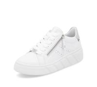 Rieker Damen Low-Top Sneaker W2605, Frauen Halbschuhe, lose Einlage,Sportschuhe,Freizeitschuhe,Turnschuhe,Laufschuhe,Weiss (80),39 EU / 6 UK