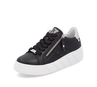 Rieker Damen Low-Top Sneaker W2605, Frauen Halbschuhe, lose Einlage,Strassenschuhe,Freizeitschuhe,Turnschuhe,Laufschuhe,schwarz (00),38 EU / 5 UK
