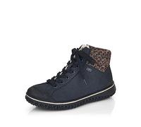Rieker Damen Low-Top Sneaker Z4243, Frauen Halbschuhe, wasserabweisend, riekerTEX,schnürschuhe,schnürer,Sportschuhe,blau Kombi (14),36 EU / 3.5 UK